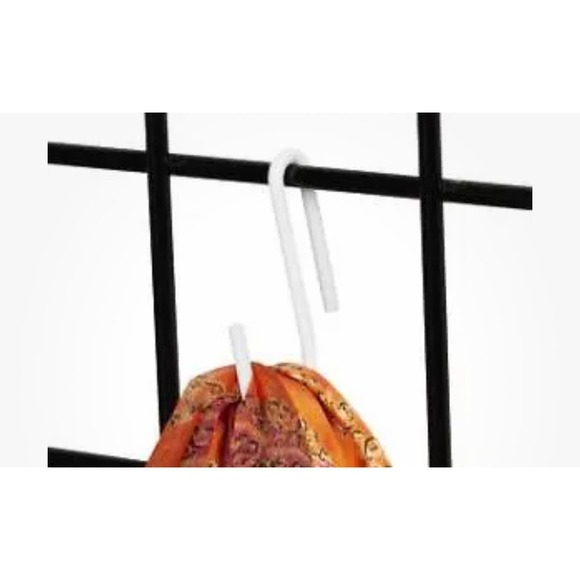 White Display S Hook for Metal Grid Stand-Pack of 10 - Picture 4 of 7